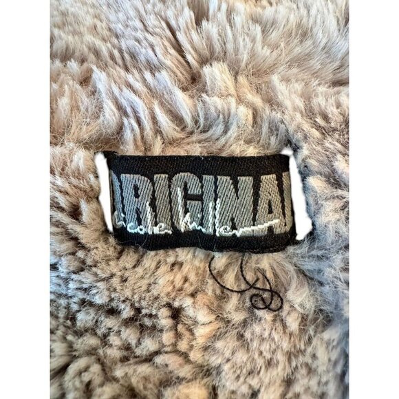 Nicole Miller Original Reversible Quilted Faux‎ Fur Vest Gray Size S/M Zipper - Picture 8 of 9